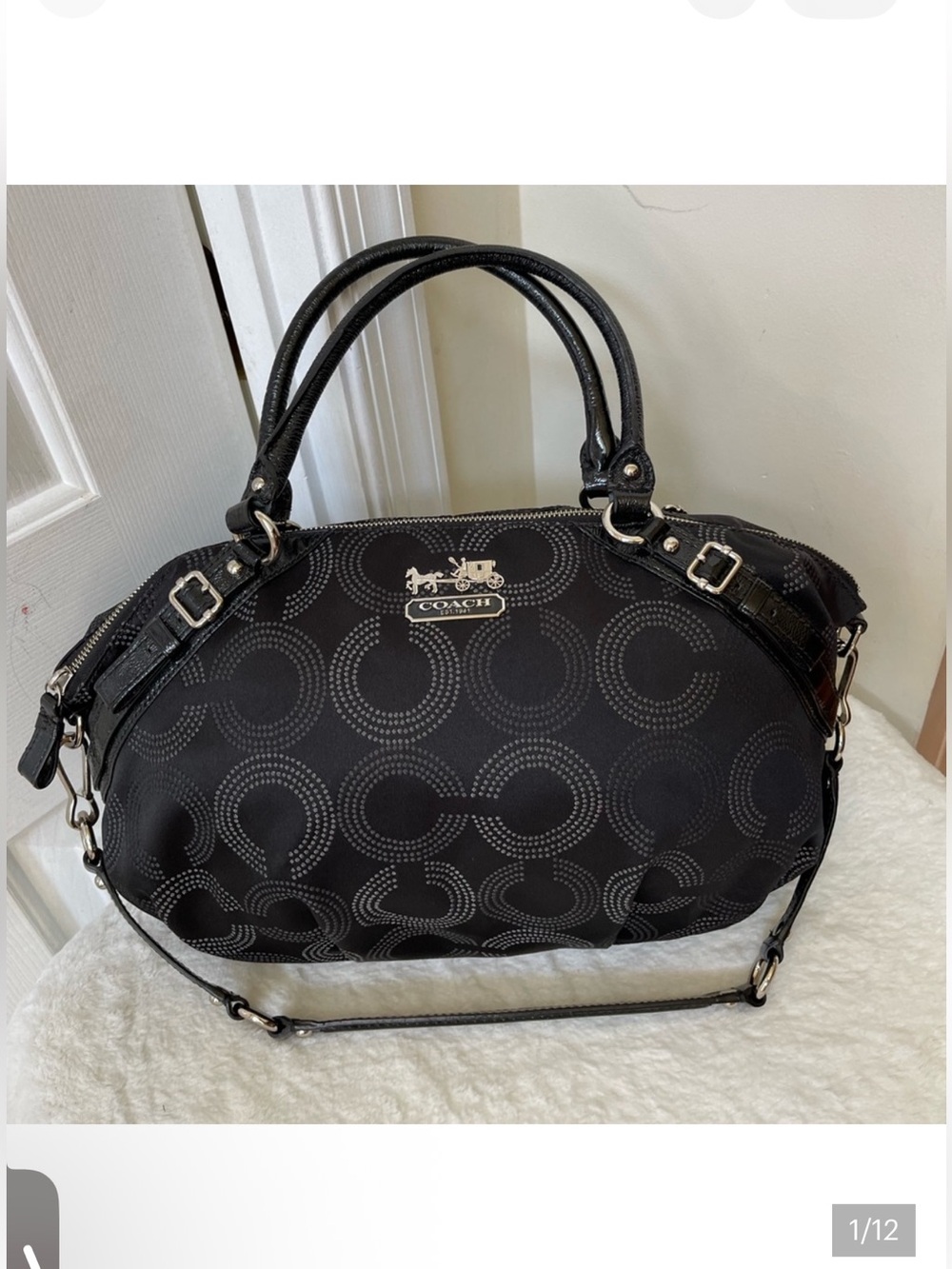 Coach Madison Dotted Op Art Large Sophia Satchel